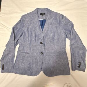 Talbots | Linen Blazer | Blue | Two Button | Fully Lined | Women’s Size 10